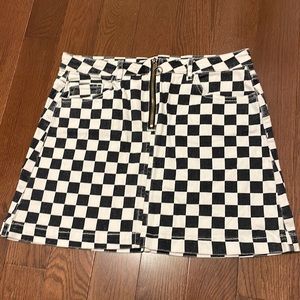 urban outfitters mini skirt checkerboard print